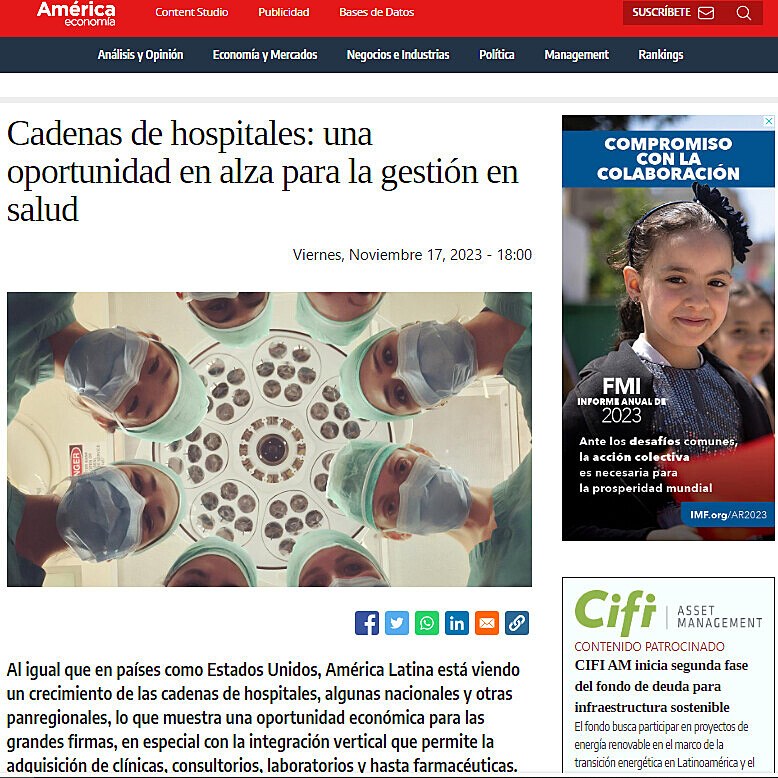 Cadenas de hospitales: una oportunidad en alza para la gestin en salud